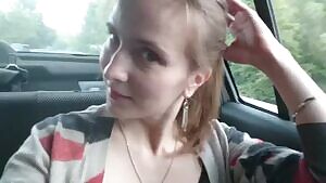 Amateur girl shows her assets