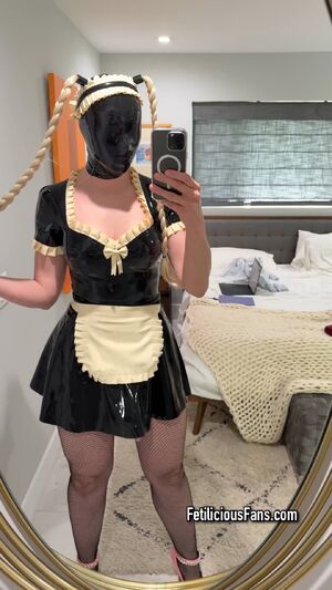 Hidden Strapon Fetish Kinky Latex Maid