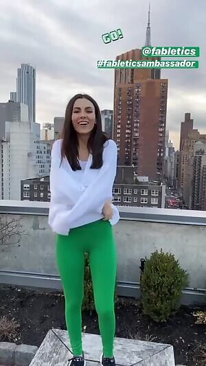 Victoria Justice just can't stop showing off her tight ass wearing leggins. What a tease...