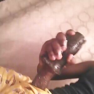 Cumming with a toy