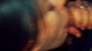 Her cleaning and playing with the cum off my cock after a BJ