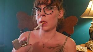 Smoking fetish Amateur Glasses MILF