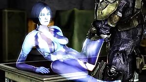 Cortana fucked on a table
