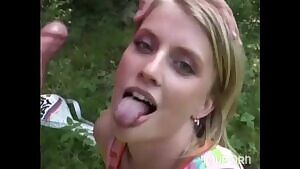 Cute blonde cumslut