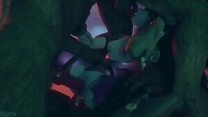 Widow Werewolf Gangbang