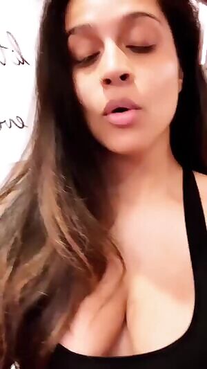 Lilly Singh showing off that cleavage