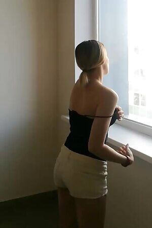 putting on a show for the guys in the neighboring office