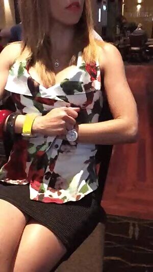 Open shirt in public