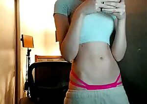 Sexting a boy to come fill her hot tummy with jizz [GIF}