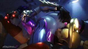 Mercy eating Widowmaker