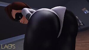Helen Parr shaking her ass
