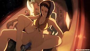 Faye Valentine with Judy celebrate Valentine