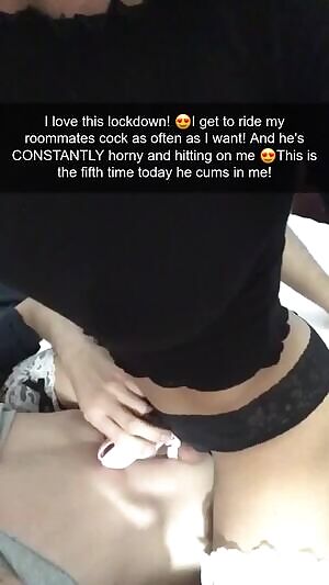 Before the lockdown, you had resented your roommate a bit, as he was always bringing home new girls to sate his endless appetite.. Well, now he pulls you into bed, every chance he gets!