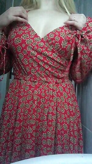 New dress + tits 🧡