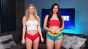 Isabella and her Wonder Woman booty shorts