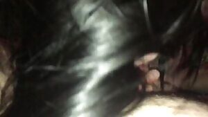 Amateur goth chick sucks cock