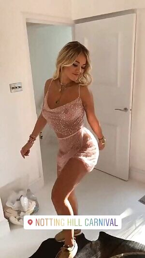 Rita Ora twerk see thru gif