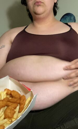 Belly Play Amateur Food Fetish