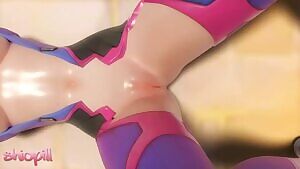 D.Va Slow-Mo Bukkake
