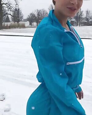 Lana Rhoades In The Snow