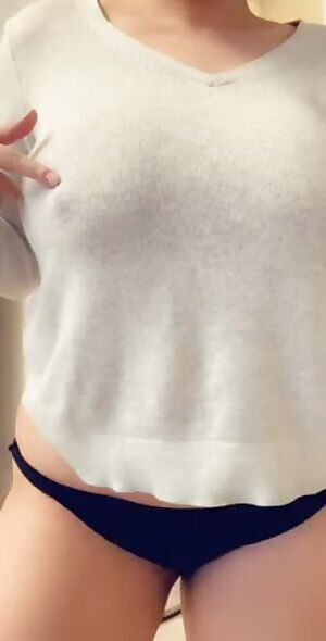 I really like wearing this sweater without anything underneath. The thought o my nipples being visible in public is so arousing.