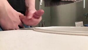 Jerking off in the bathroom