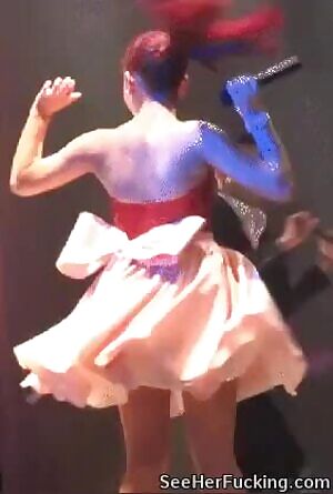 Ariana Grande flashing her sexy panties on stage