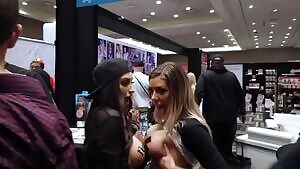 Rubbing boobs