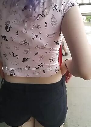 Flashing at a bus stop last summer