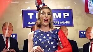 Ella Nova & Donald Trump - Make America gape again