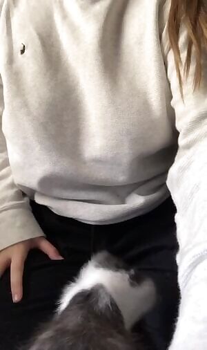 Titty drop with a slight interruption