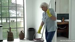 Grandma sex with young boy