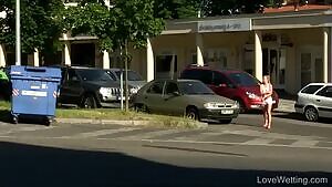 between two dumpsters