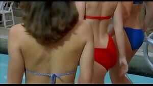Three girls' asses in bikini