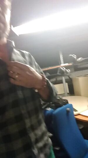 Crazy daddy in work building basement this morning ....