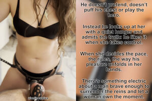 Pegging POV Caption Chastity Femdom Strap On