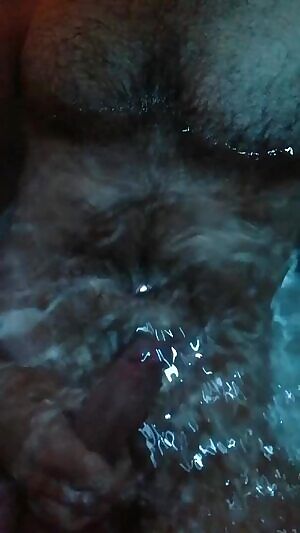 Otter in a bath