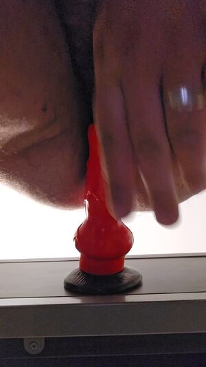 Knotted Amateur Dildo Hairy Pussy Knot