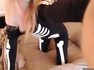 sexy skeleton stripping