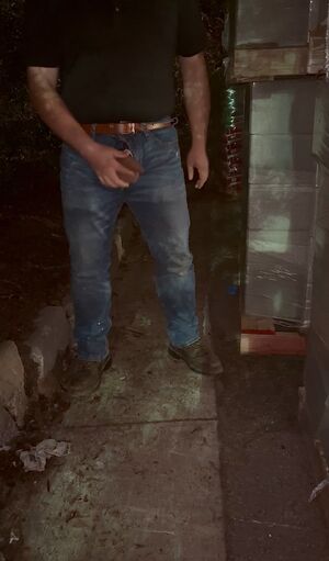 Male Pissing Big Balls Clothed Night