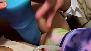 When you have two large boys but only one hole