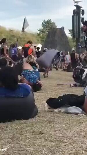 Music festival facesitting drunk slut...