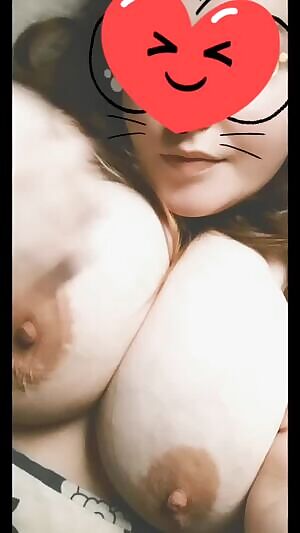 Peeking at my huge... heart. 💗