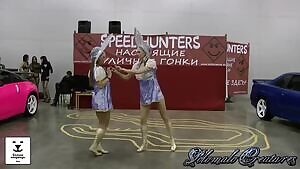 Unsubtle sales technique at this Russian Trade Show