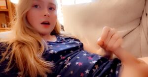 Shemale Self Facial Blonde Cum In Mouth