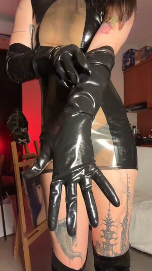 Shiny Alt Ass Dress Goth