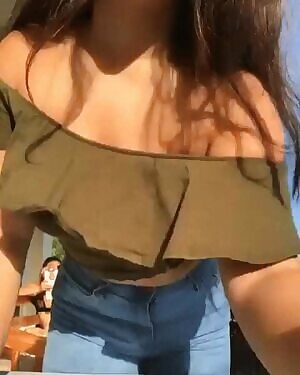 Niki Hughes in tight blue jeans