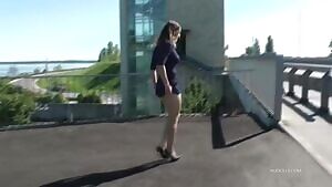 Raised dress on the bridge