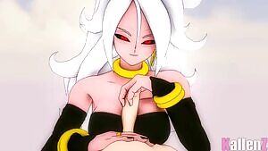 Majin Android 21 handjob