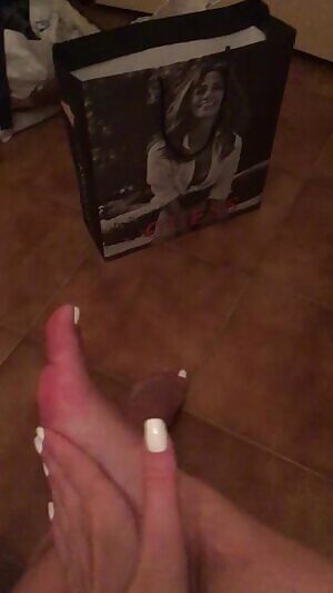 Trying on my new red high heels